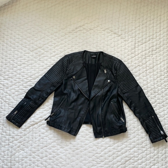 Topshop leather biker jacket - Picture 2 of 4